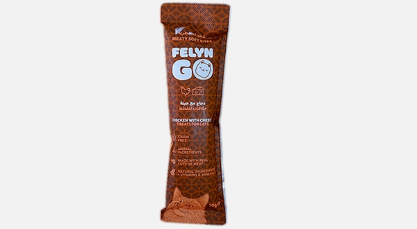 قطع لحم طرية مكافأة للقطط بنكهة الدجاج مع الجبنة من felyn