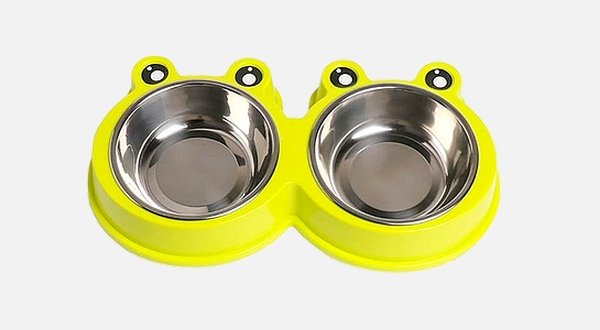 طبق ستيل دبل للقطط والكلاب 