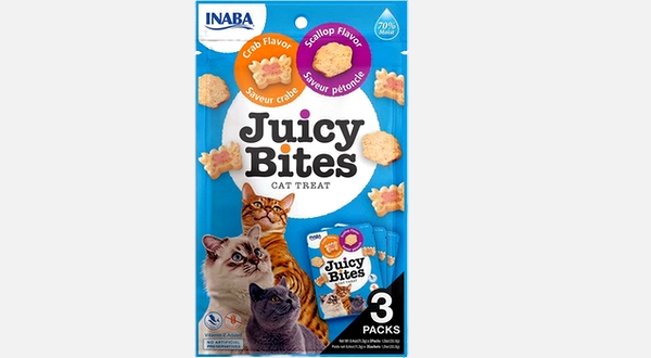 مكافأة للقطط جوسي بايتس البحرية بطعم السلطعون والسكالوب – 3×11.3غ 