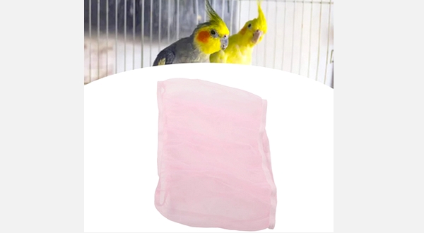 غطاء قماش لأقفاص الطيور – لون وردي