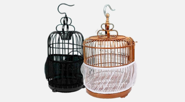 غطاء قماش لأقفاص الطيور – لون أبيض