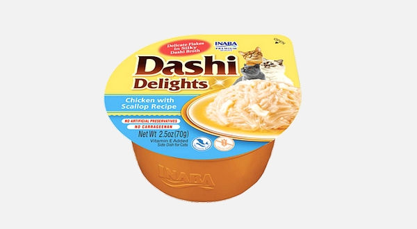 تونة داشي ديلايت أكواب بنكهة الدجاج مع المحار من إينابا – 70 جرام