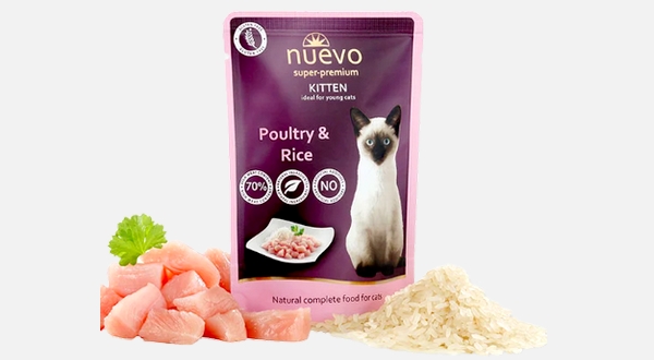 نيوفو اكل رطب للقطط الصغيرة بنكهة الارز مع الدجاج - 85 جرام