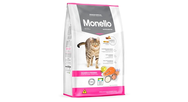 مونيلو طعام للقطط الكبيرة بنكهة الدجاج والسمك والأرز والسلمون 15 كيلو