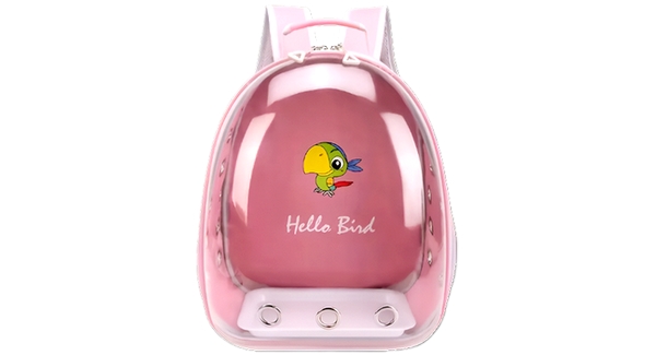حقيبة ظهر شفافة لحمل الطيور والحيوانات الأليفة – Hello Bird