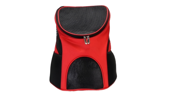 حقيبة ظهر لحمل القطط من SAZDEKOR®، قابلة للتهوية، مزودة بشبكة لحمل الحيوانات الأليفة والكلاب، مناسبة للسفر والرحلات الخارجية، لون أحمر