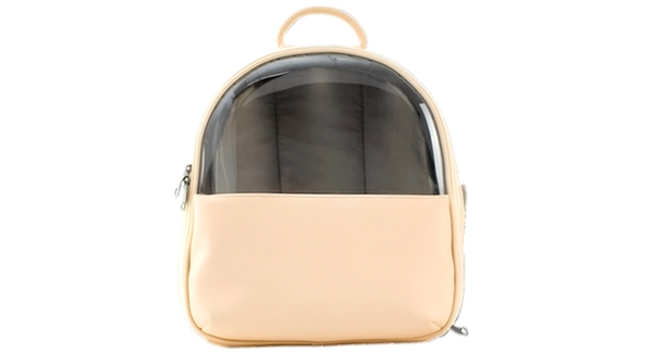 حقيبة ظهر جلد للقطط والكلاب الصغيرة مناسبة للسفر والتنقل