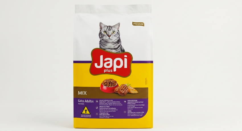 طعام القطط الجاف جابي japi mix plus بنكهة الدجاج واللحم والسمك ، 25 كيلوجرام