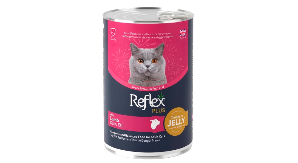 ريفلكس بلس أكل قطط رطب باللحم في الجيلي 400 جرام | Reflex Plus طعام قطط للقطط البالغة